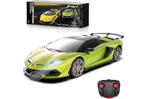 AEROQUEST 1:24 Lamborghini Ferngesteuertes Auto,2.4GHz Offiziell Lizenziertes Lamborghini RC Autos für Jungen Mädchen Geburtstagsgeschenke,Grün