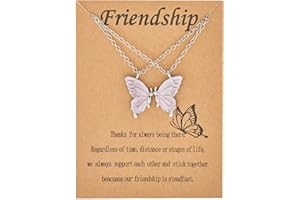 RIXERKOC Collar de la Amistad BFF Collar para 2 Regalos para Niñas Collar Joyería Larga Distancia Cumpleaños Navidad Regalos para Mujeres Niñas Hermanas