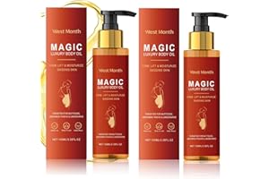 COZCZYEQCO Body Oil,2PCS Magic Body Oil,100% Puro y Natural,Reafirma e hidrata la piel,Revitaliza la Piel,Prevención de Estrías,Aceite corporal apretado-200ML (B, A)
