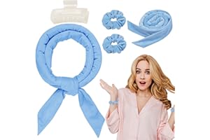 ‎PHANTASY Phantasy® Locken Ohne Hitze Frisurenset, Locken Ohne Hitze Frisurenset, New Samt Lockenwickler über Nacht DIY Haare ,für langes mittleres Haar（Blau）