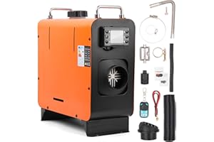 Anveltech 5KW Diesel Heater - 12V All in One with LCD Display and Remote Control, Intelligent Constant Temperature Heater for Truck, RV, Trailer, Camper, Van, Boat and Indoors (orange)