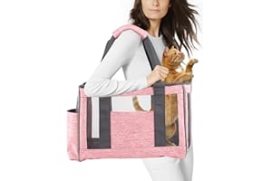 PETCUTE Borsa per cani,Borsa per il trasporto per cani, borsa per il trasporto per animali domestici con tracolla,Traspirante, per cani di piccola taglia