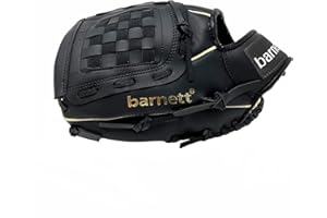 BARNETT JL-102 - Guanto da baseball per principianti, in poliuretano, misura 25,2 cm, colore: nero