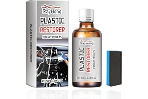 Ortviai 50ML Back to Black Trim Restorer, Plastic Restorer for Cars Versatile, 2025 New Car Plastic Restorer Black, Black Trim Restorer for Car Interior Cleaner and Car Detailing, with 1 Sponge