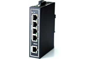 WIWAV WDH-5ET-DC 10/100Mbps Switches Ethernet industriales de 5 Puertos no administrados con riel DIN/Montaje en Pared (Certificación UL, sin Ventilador, -30°C ~ 75°C)