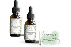 CONSEIL FLEUR DE BACH Elixir floraux Lâcher-prise - Conseillé pour apaiser les personnes qui n'arrivent pas à se détendre, il permet de laisser place à la sérénité. Fl de 30 ML, lot de 2