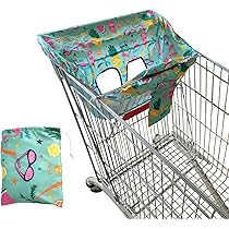 Housse De Caddie Et Chaise Haute Bébé 2 En 1 - Taille 120x70 Cm, Rembourrage Coton, élastique Universel - Protection Hygiénique Pour Courses Et Repas