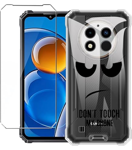 Funda Con Cristal Templado Y Ring Para Oukitel C59 / C59 Pro - Pack Completo, Color Negro