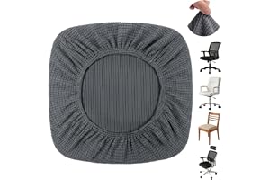 Alaoo Hög stretch sittkudde för matsalsstol, 1 st kontorsskydd, sätesöverdrag med stretch, skyddar mot damm för matsal, kök