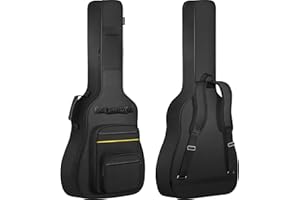 FREEAMG Acoustic Guitar Bag, 40/41/42 Inch Guitar Gig Bag with 5mm Thick Padding & Multi-Pockets, Water Rresistant Guitar Case for Acoustic Classical and Electric Guitars(Black)