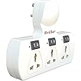 Brillar Multiplug Extension Board with 3 Sockets, Individual Switches and Led Indicators (Three Pin Plug, 6 Amp)