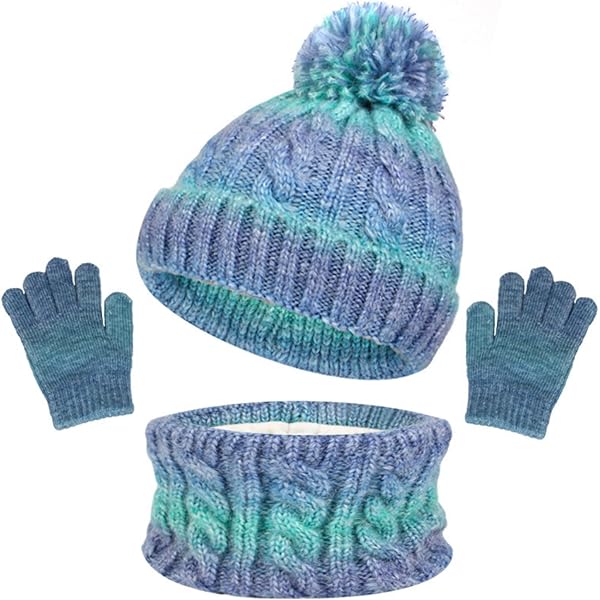 OZERO Uniseks sjaal, muts, handschoenen, set van 3