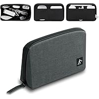 SIMTOP Piccola Borsa Organizer Per Cavi,Borsa da Viaggio impermeabile per dispositivi Elettronici da viaggio per cavo di Rica