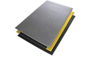 ETM Tappeto Gomma Antiscivolo al Metro -Tappeto Antifatica Ergonomico, Antistatico, Isolante per Postazione Lavoro Industriale, Officina | Superficie Scalanalata, in 3 Colori - 60x150 cm - grigio