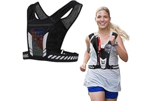 MOKEUM Porta Telefono da Corsa per Gilet, Portacellulare da Corsa Gilet Portacellulare da Petto, Riflettente, Impermeabile, Andare a Correre è Più