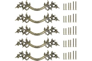 SUMNACONFR Sumnacon 5pcs Poignée de porte vintage Bouton de Porte de Placard rétro,décorer le Tiroir, la Commode, Placard, Meuble etc. (bronze)