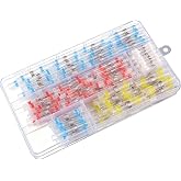 200Pcs Heat Shrink Electrical Terminals, 4 Sizes | Splicing Heavy Duty and Waterproof Electrical Wires, Thermotractile Solder