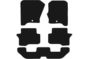 Carsio Black Rubber Tailored Car Floor Mats To fit Landrover Discovery 4 2010+ 7 Seater 3mm 5pc Set