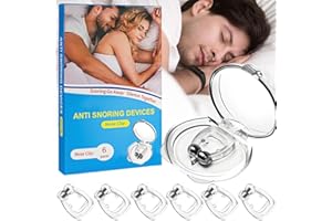 SVERLUUS Pince à Nez Anti Ronflement, 6PCS Clip de Nez en Dilatateur Nasal Réutilisable Silicone Magnétique Dispositifs anti-ronflement Améliore la Respiration Empêcher (Blue)