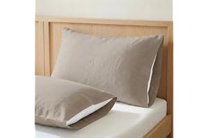 ECOMMERC3 | Örngott 45 x 70 cm 2-pack 100% bomull, örngott med jordfärg mjukhet och friskhet för en andningsbar, allergivänli