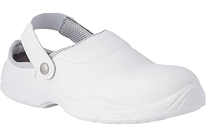 REPOSA Medical, avec Embout en Acier, Bloc avec Empeigne Rembourrée Respirante, Sangle Réglable et Semelle SRC Antidérapante, Antichoc et Antistatique, Sabot Sanita Mixte, 42_EU