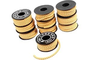 A ABSOPRO Numero 0-9 Stampa 1.5mm 2 Filo Cavo Flessibile Marcatori Etichetta Set 10