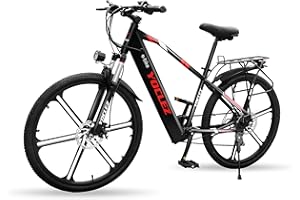 GSOU 26" Electric Bikes for Adults. 2603 E-Bike with 250W High-Speed Mid-Drive Brushless Motor. Electric Bicycle Built-in 36V-8AH Removable Li-Ion Battery, 7-Speed, LCD Display, Dual Disc Brake
