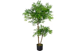 Leaf Albero/pianta artificiale di ficus di lusso, 100 cm