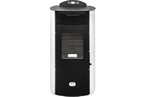 ‎STUFE A PELLET ITALIA STUFE A PELLET ITALIA Siberia Aria New 15 KW | Pelletöfen Heizt 140m² Effizienz 92% Autonomie 30 Std Programmierbar 5 Geschwindigkeiten und Kräfte 24 Monate Garantie Weiß