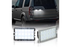 OZ-LAMPE 2pcs Number Plate Lights for Land Rover Discovery 3 4 Freelander 2 Rang-e Rover Sport, LED Rear License Plate Lamps, Error Free