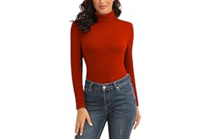 WOWENY Thermo Oberteil Damen Rollkragenpullover Fleece Shirt Langarm Thermounterwäsche extra warm Dralon Unterhemd Langarmshirt leicht Skiunterwäsche Wandershirt