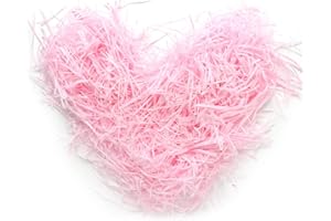 Lyaor 200 Grammi Carta Velina Tagliuzzata Decoro Carta Rafia Erba di Pasqua Riempimento per Confezione di Regalo Cestino Riempimento per Compleanno/Matrimonio/San Valentino/Festa - Rosa