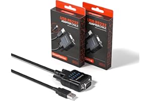 DriverGenius SerialPulseX | Adaptateur USB Vers RS232 Série (DB9) Avec 9 x LED de Surveillance- Pour La Programmation PLC, La Collecte De Données, Compatible Windows 11, macOS 15【USB232A-E-A,2Pcs/Lot】