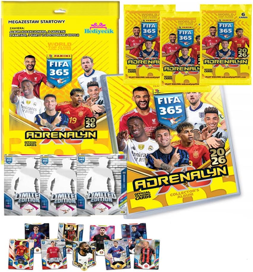 Fifa 365 Adrenalyn XL 2026 Trading Card Albüm Futbolcu Kartları Albümü Set