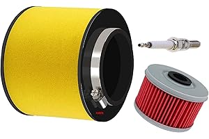 BOOTOP PIN TRX350 Air Filter Compatible for Honda Rancher TRX350FE TRX350FM TRX350TE TRX350TM 2000 2001 2002 2003 2004 2005 2006 Replace 17254-HN5-670 with Oil Filter Spark Plug