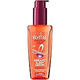 L'Or&eacute;al Paris Elvital Silicone Free Hair Serum, Heat Protection for Long &amp; Unruly Hair, Leave-In Hair Oil, Plant Protein Hair