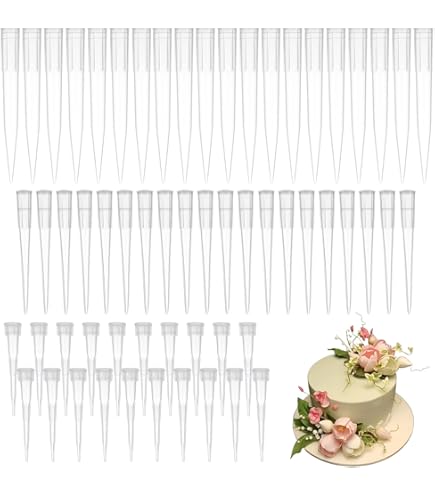 Blanc-Tubes De Fleurs Pour Décoration De Gâteaux, Pointes D