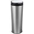 GRANDMA SHARK Tall Kitchen Bin, Sensor Bin, Rubbish Bin, Trash Can, Open-Cover by Infrared-Sensor, Anti-Fingerprint Stainless Steel Metal Bin (50 Litres)