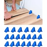 QWORK&reg; Set of 20 Floor Spacers for Parquet and Laminate Laying - Sturdy Triangle Design with 1/4" and 1/2" Gaps