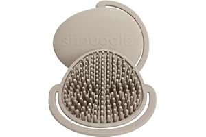 Shnuggle Cradle Cap Brush | Super Soft Silicone Baby Scalp Brush & Comb | Gentle Cradle Cap Treatment for Newborns | Baby Bath & Shampoo Accessory | Taupe
