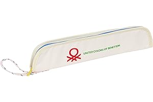 SAFTA BENETTON Topitos - Portaflautas, Portatodo, Alta Calidad, Máxima Resistencia, Flauta, Instrumento Musical, 37x2x8 cm, Color Blanco roto