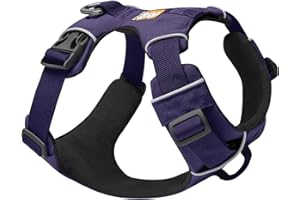 RUFFWEAR Front Range Hundegeschirr mit Brustring, Reflektierendes Gepolstertes Anti-Zieh-Geschirr, Purple Sage, XS