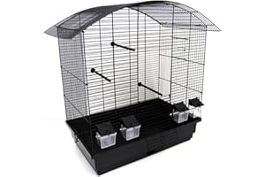 M.O. Vogelkäfig Käfig Wellensittich Kanarien Exoten schwarz