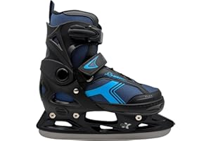 Cox Swain verstellbare Schlittschuhe Polar, Eislaufschuhe für Kinder, Jugendliche und Erwachsene bis 100KG, vorgeschliffene Edelstahlkufe, Softboot