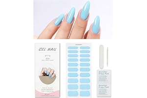 Nagelfolie Blau, KALEFUL Gel Nail Nagelfolien Selbstklebend Uv Härtend Nail Art Sticker Dekoration Nageldesign Zubehör