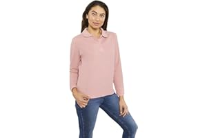tex leaves Polo Manga Larga para Mujer - Algodón Piqué 200g. - Colores a Elegir