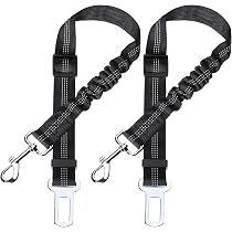 Toozey Sangle De Sécurité Chien Voiture Avec Amortisseur – Réglable 55-75 Cm, Mousqueton Solide, Réfléchissante