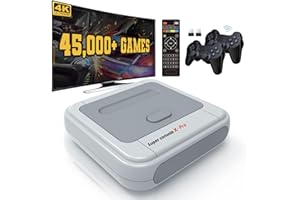Kinhank Retro Game Console 64GB, Super Console X PRO Built-in 90,000+ Games, Video Game Console Systems for 4K TV HD/AV Output, Dual Systems, Compatible with PS1/PSP/MAME/ATARI (64G)
