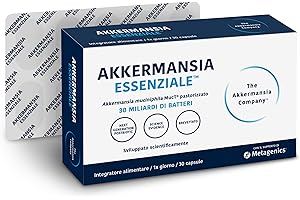 METAGENICS Akkermansia Essenziale per l’Intestino - 30 Miliardi di Batteri Pastorizzati per Capsula - 30 Capsule