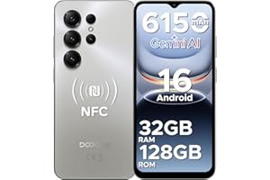 DOOGEE Note56X Pro Android 16 Smartphone Pas Cher, 6150mAh Telephone Portable Écran 6.56" HD+90Hz 32Go+128Go/TF 2To, 8MP+13MP, UNISOC T7225,Dual SIM, Octa Core, Face ID/Fingerprint/NFC/3.5mm,Naturelle